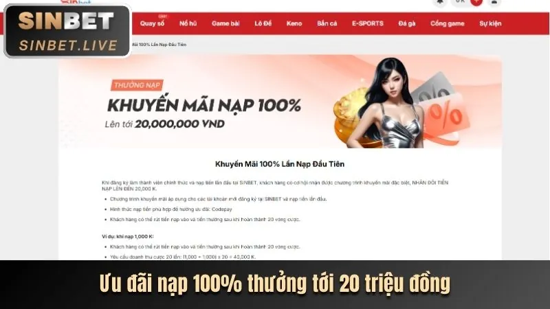 Thưởng nạp tiền độc quyền VIP